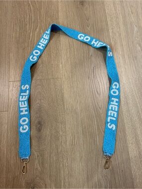 Go Heels Blue Woven Strap with White Text